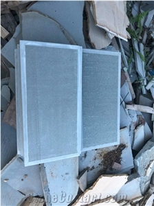 Purple Green Gray Sandstone Tile Paver Slab Customized Size