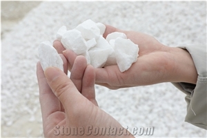 White Gravel Stone Chipping Cobble Stone
