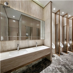 China Crystal White Wood Grain Marble Polished Slabs