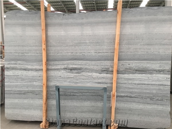 Honed Blue Wood Vein Marble Thin Tiles