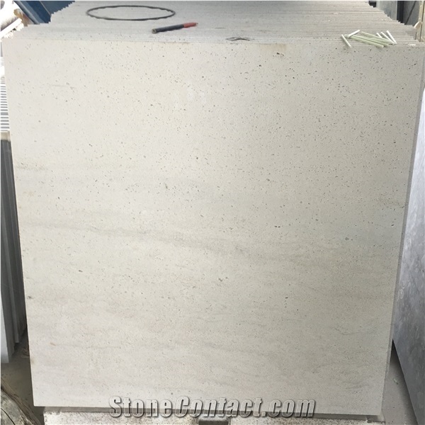 Honed Light White Travertine Floor Tiles