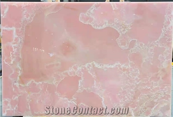 Iran Persian Mgt Light Pink Onyx Stone Slab