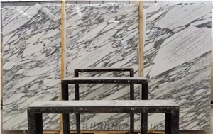 Italy Arabescato Mossa Carrara Bianco White Marble Slab