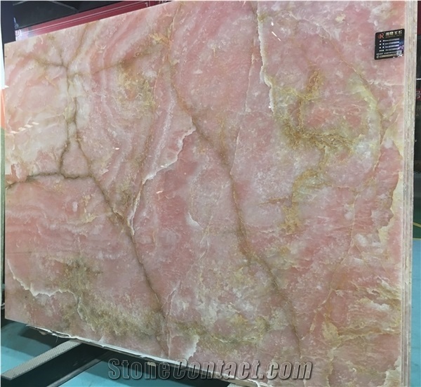 Light Pink Onice Rosa Onyx Stone Slab