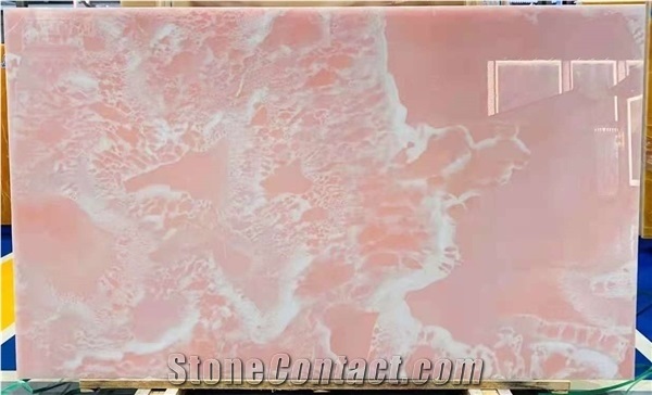 Light Pink Onice Rosa Onyx Stone Slab