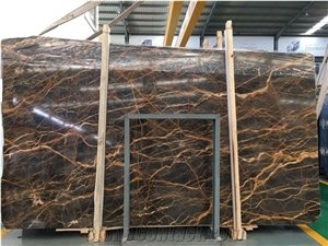 Nero Port St. Laurent Brown Meridian Marble Slab