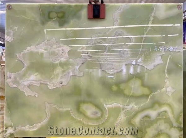 Pakistan Light Green Jade Onyx Stone Slab