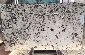 Polished Brazil Galaxy White Granite Slab