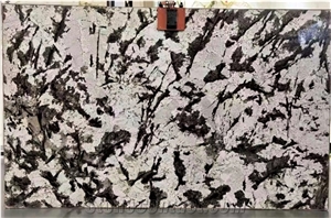 Polished Brazil Orion White Granite Slab