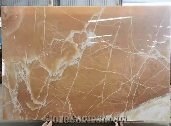 Polished Jalisco Orange Onyx Slab