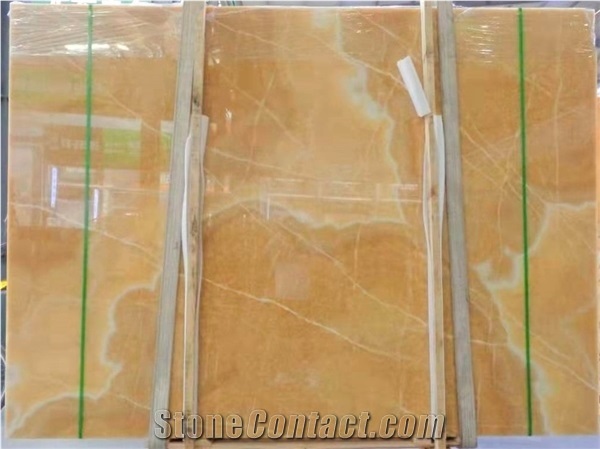 Polished Jalisco Orange Onyx Slab