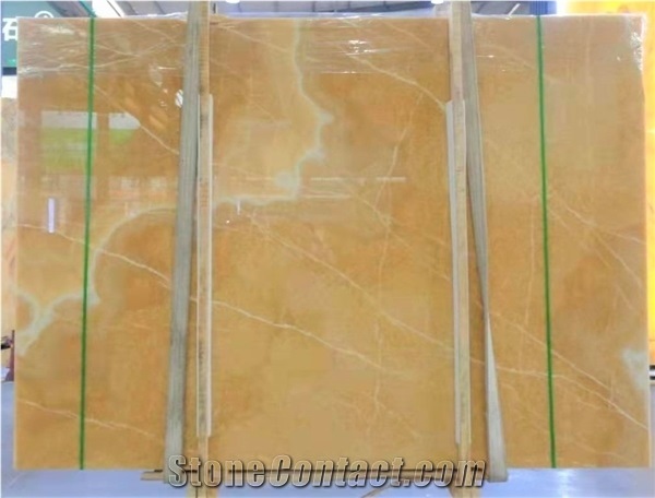 Polished Jalisco Orange Onyx Slab