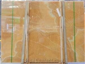 Polished Royal Orange Onyx Slab