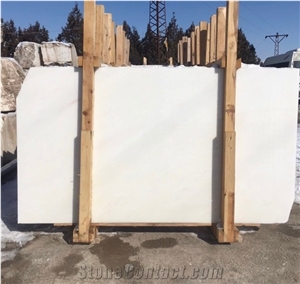 Usak White Marble Slabs- White Angel Marble Slabs