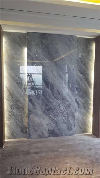 Asgard Grey Marble Stairs, Turkish Bardiglio Staircase