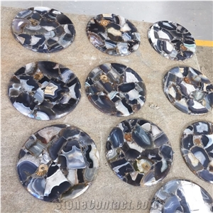 Pink Agate Round Table Top Wholesale