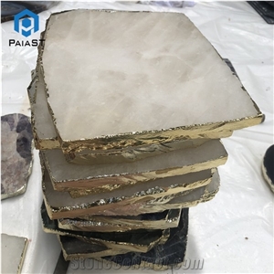 Natural Stone Irregular Agate Coaster for Drinks