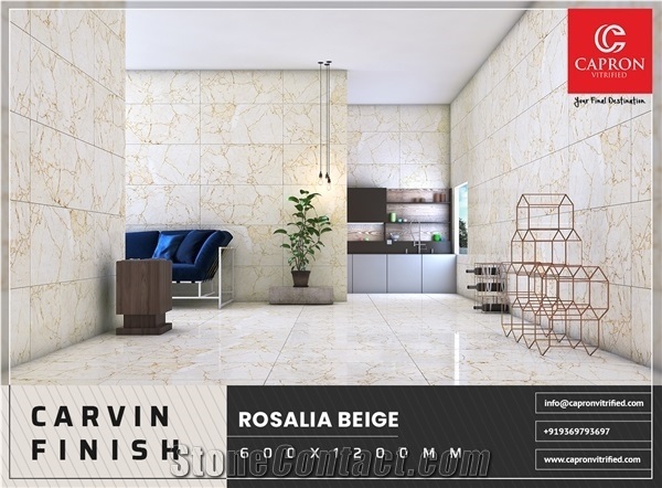 Carvin Finish 600x1200 Mock up 2 Glazed Ceramic Tile