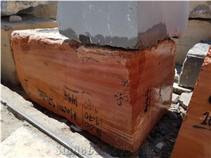 Red Travertine Blocks
