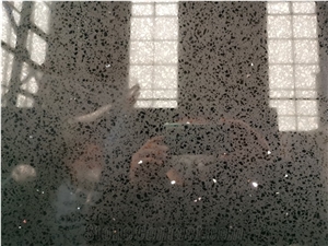 Black Sparkle Quartz Slabs for Countertop