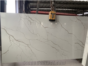 Calacatta Laza Marble Looking Quartz Stone Slabs