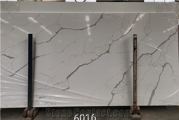 Calacatta Laza White Quartz Slabs and Solid Surface Stone
