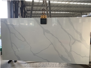 Calacatta Marble Looking Quartz Stone Slabs Quartz Surface