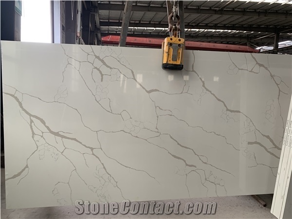 Hot Sale White Calacatta Quartz Slabs for Counter Top