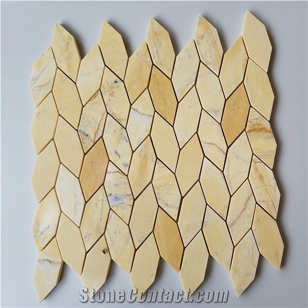 Yellow Mosaic Stone/Mosaic Stone/Styled Mosaic Stone