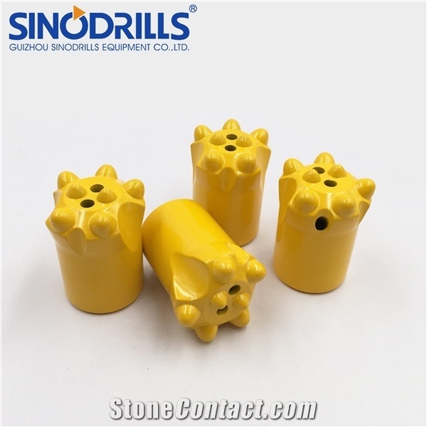 11 Degree 36mm 38mm Rock Drill Taper Button Bit Spherical
