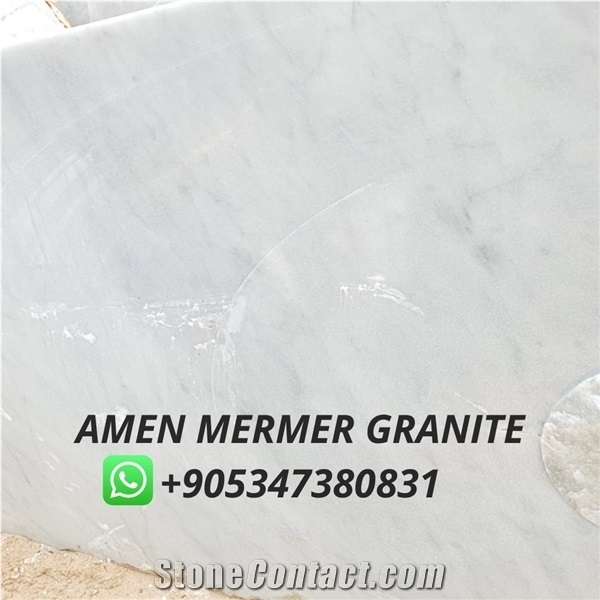 Spider White Marble Block, Turkey White Marble