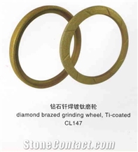 Diamond Brazed Grinding Wheel, Ti-Coated Cl147 Diamond Brazed Grinding Wheel, Ti-Coated Cl147