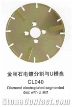Diamond Electroplated Segmented Disc With U Slot Cl040