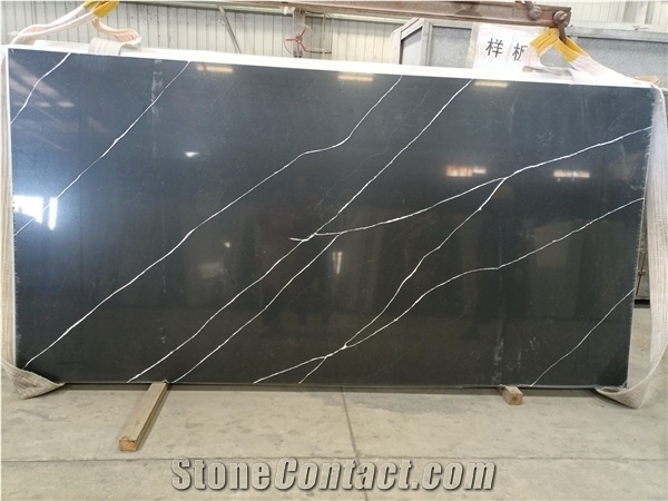 Black Quartz Stone Slabs