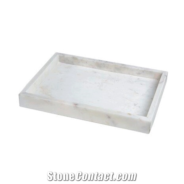 Marble Trays Rectangular with Handles