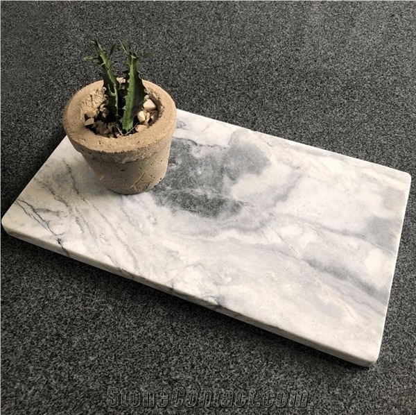 Marble Trays Rectangular with Handles