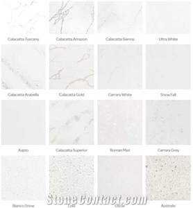 Lithostone Quartz Surfaces- Calacatta Quartz Slabs
