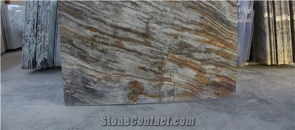 Gold Silver Travertine Slabs