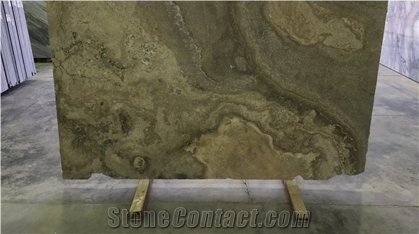 Silver Travertine Slabs