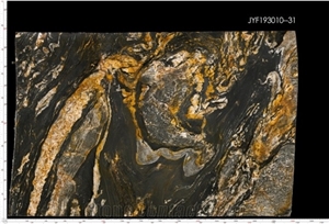 Luxury Black & Gold Cosmic Granite Brazilian Granite Slabs