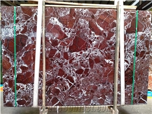 Natural Stone Polished Rosso Levanto Marble Tile Red Marble