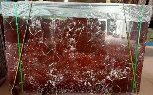 Natural Stone Polished Rosso Levanto Marble Tile Red Marble