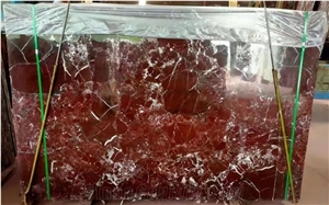 Natural Stone Polished Rosso Levanto Marble Tile Red Marble