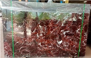Natural Stone Polished Rosso Levanto Marble Tile Red Marble