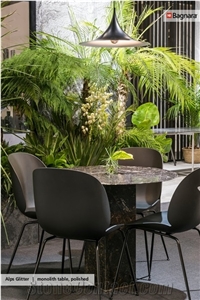 Alps Glitter Monolith Table Polished