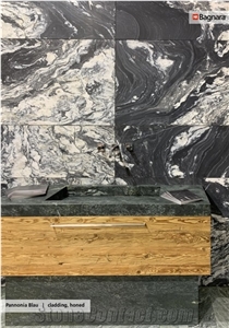 Pannonia Blau Countertops, Kitchen Walling