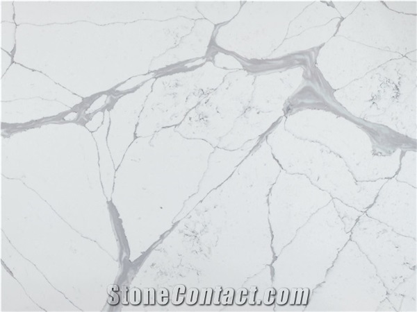Calacatta Super White Quartz Slabs
