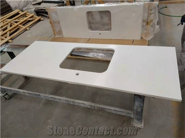 Misty Carrara White Quartz Countertops