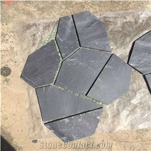 Black Slate Radom Flagstone Crazy Pavers