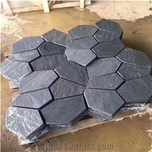 Black Slate Radom Flagstone Crazy Pavers